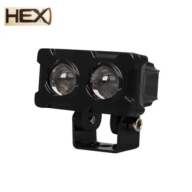 40W Dual Color LED Spotlight for Scooter Motorcycle Moto Tricycles IP67 Yellow Blue Red Shooting Lamp for Electric Front