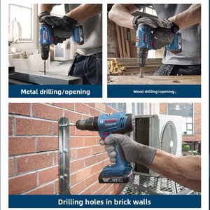 <span class=keywords><strong>Taladro</strong></span> de Impacto Inalámbrico de <span class=keywords><strong>18V</strong></span> con Motor de Escobillas, Batería de Iones de Litio, Reversible, GSB183LI, Dos Velocidades, Mandril Metálico, Luz LED, Batería de 2.0-5.0Ah (Solo Herramienta) - Product Image 4