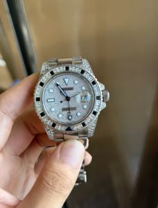 宝石ベゼル石ブレスレット時計カスタム栽培ダイヤモンドデザインマスター高品質自動機械時計 - Product Image 3