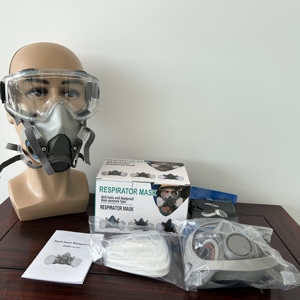 <span class=keywords><strong>Respirador</strong></span> de Gas <span class=keywords><strong>para</strong></span> <span class=keywords><strong>Pintura</strong></span> con Aerosol, Protección Contra Vapores Químicos, <span class=keywords><strong>Respirador</strong></span> con Doble Filtro, Máscara 6200 - Product Image 6