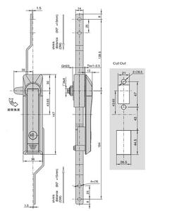 Wosai — borne de verrouillage de porte électrique industriel, contrôleur à <span class=keywords><strong>3</strong></span> <span class=keywords><strong>points</strong></span>, tige de poignée pivotante, verrouillage de porte, usine - Product Image 6