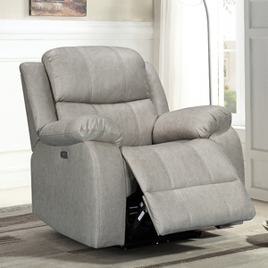 Fauteuil inclinable électrique en cuir véritable avec fonction massage pour personnes âgées, usage salon - Product Image 3
