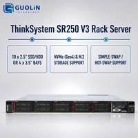 Serveur d'entreprise pour les entreprises en croissance, Intel Xeon E-2456, 128 Go DDR5 ECC, serveur rack 1U Lenovo ThinkSystem SR250 V3