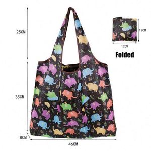 Sac de courses réutilisable écologique en polyester Ripstop 190T, grand sac fourre-tout pliable pour les courses - Product Image 2