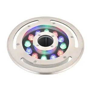 Lámpara LED de acero inoxidable para fuente subacuática, 6W, 9W, 12W de diámetro, 304, 150, 180 MM, 210