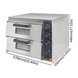 <span class=keywords><strong>Horno</strong></span> de Pizza de Acero Inoxidable de Grado Comercial con Diseño de Doble Capa y Protección Contra Sobrecalentamiento, Apto para Hacer Pan y Hamburguesas - Product Image 4