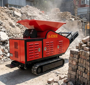 <span class=keywords><strong>Concasseur</strong></span> à percussion mobile sur chenilles UJC503E, petit <span class=keywords><strong>concasseur</strong></span> de roche portable pour le recyclage du béton, entrée 200 mm, sortie 30 mm, capacité 10-20 t/h - Product Image 2