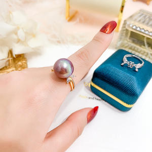 ขาตั้งแหวนเงินแท้ S925 สำหรับงาน DIY ประดับมุก ขนาด 11-13 มม. รุ่น 10458-ขาตั้งเครื่องประดับเงินทันสมัย - Product Image 2