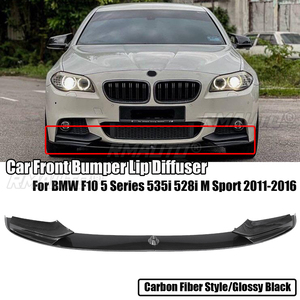 ลิ้นกันชนหน้ารถยนต์ ชุดแต่งสปอยเลอร์ สำหรับ BMW F10 ซีรีส์ 5 รุ่น 535i 528i M Sport ปี 2011-2016 ลายคาร์บอนไฟเบอร์ - Product Image 1