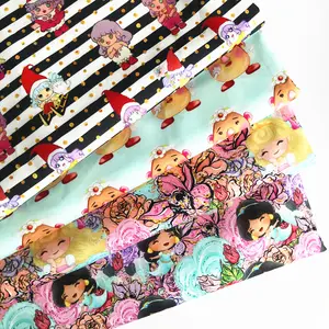 HIGH Quality cartoon printed fabric for kids 100%cotton poplin 120gsm DIY sewing quilting hand make face mask hat textiles