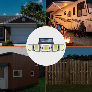 Nouveau modèle d'éclairage solaire de jardin - Lampe solaire à diode électroluminescente étanche IP65 - Lampe de jardin à détecteur de mouvement - Product Image 6