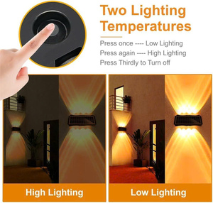 Solar <b>Light</b> Up and Down Wall Lamp outdoor waterproof solar <b>decorative</b> <b>light</b> energy saving garden patio yard pathway - Product Image 6