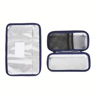 SANJIN 2026 Nouvelle sacoche isotherme portable noire étanche pour insuline avec fermeture éclair et compartiment pour glace EVA pour médicaments