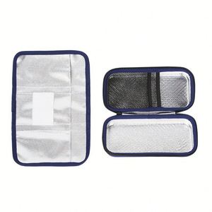 SANJIN 2026 Nouvelle sacoche isotherme portable noire étanche pour insuline avec fermeture éclair et compartiment pour glace EVA pour médicaments - Product Image 3