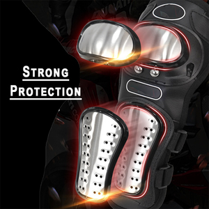 Đồ bảo vệ đầu gối bằng thép không gỉ dành cho nam, dùng cho xe máy, thể thao, bảo vệ khi đua xe đạp leo núi và mô tô địa hình, đảm bảo an toàn khi tham gia các môn thể thao. - Product Image 4