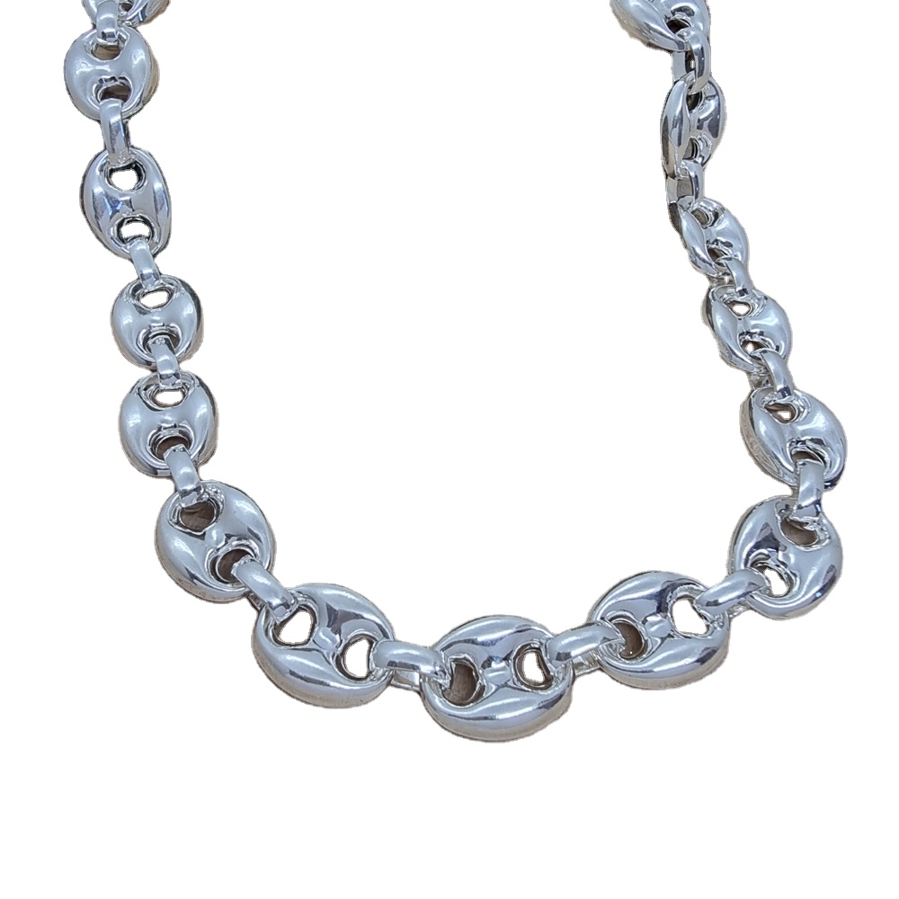 925 Sterling Silver Coffee Bean Necklace - Unisex Jewelry