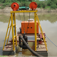 Mini petite drague de sable machine de dragage d'or moteur diesel pompe à lisier submersible bateau
