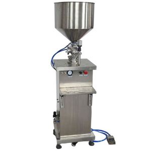 Machine de remplissage semi-<span class=keywords><strong>automatique</strong></span> verticale pour bouteilles de gel, sauces, crèmes, confitures, lotions, shampoings et liquides - Product Image 2