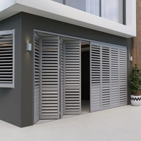 Usine directement vente taille personnalisée extérieur en aluminium persienne obturateur pour Windows métal plantation volets