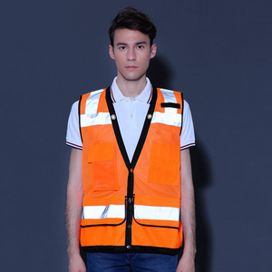 Chalecos reflectantes al por mayor Chaleco de seguridad de construcción personalizable con texto impreso adecuado para el desgaste de la seguridad del tráfico - Product Image 2