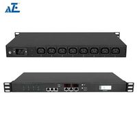 AZE 1U 19 pouces, montage en rack, 24 prises C13, surveillance à distance, PDU intelligent, noir, 15A 220V, transmission d'énergie électrique, CE/RoHS