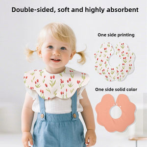 ผ้ากันเปื้อนเด็ก 2026 ใหม่ 100% ผ้าฝ้าย ธรรมดา สีสันสดใส ป้องกันสิ่งสกปรก ทรงกลม ซึมซับดี แห้งเร็ว ผ้าพันคอ ผ้ากันเปื้อนเด็กสำหรับป้อนอาหาร - Product Image 3