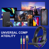 Casque de jeu en gros GM-876 sans fil 2,4 GHz + filaire 3,5 mm, casque stéréo supra-auriculaire à faible latence pour le gaming