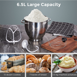 Batteur sur socle à bon <span class=keywords><strong>prix</strong></span>, ensemble de fouets, 6,5 L, mélangeur de cuisine multifonction, Batidora De Pie, batteur sur socle pour la pâtisserie - Product Image 4