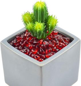 אבני זכוכית אדומות ים קשת שבבי חלוקי אבן עבור אקווריום בריכת אקווריום קישוט ואגרטל מילוי תכשיטים עושים מלאכה אבני חן - Product Image 3