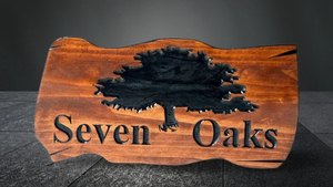 ไม้แกะสลักศิลปะพื้นบ้านที่แขวนผนังป้ายห้องโดยสารต้นสนค่ายบ้านทะเลสาบ - Product Image 6