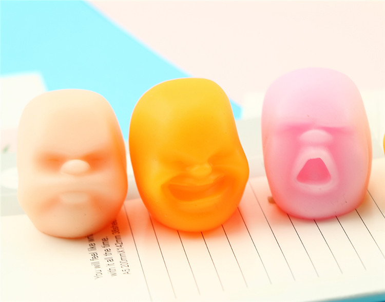 Мягкие игрушки из термопластичной резины для снятия стресса, забавные сжимаемые игрушки для снятия стресса с человеческим лицом для детей