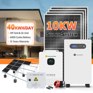 Hoàn thành tắt hệ thống năng lượng mặt trời lưới 20kW 15KW 12KW 10KW 8KW 6KW tắt hệ thống năng lượng mặt trời Lai Lưới với pin <span class=keywords><strong>lithium</strong></span> 48V - Product Image 1
