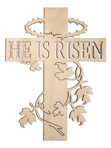 โต๊ะไม้กางเขนไม้ว่างเปล่าสุดสร้างสรรค์ใหม่2026เขาได้รับการตกแต่งอีสเตอร์ - Product Image 2