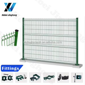 Panneaux de clôture en treillis soudé incurvé <span class=keywords><strong>3D</strong></span>, galvanisés et revêtus de PVC, clôture de sécurité pour <span class=keywords><strong>jardin</strong></span>, cour, ferme, extérieur - Product Image 4