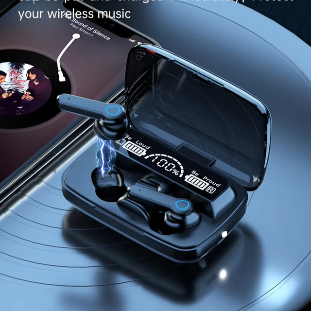 Auriculares M19 Wireless Headphones M19 LED Display Portable Earbuds Modio Tablet Touch Control Sports Headset