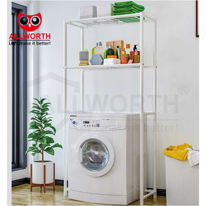 تصميم داخلي وحدات توفير مساحة قابلة للتعديل رفوف غسالة رف تخزين منظم الحمام - Product Image 1