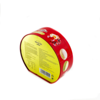 Boîte cadeau en fer blanc en forme de Père Noël, recyclable, de la marque Junmei, en matériaux recyclés, couleur et logo personnalisables, pour aliments, vente en gros