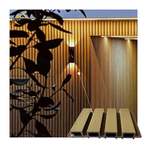 Vente en gros Panneau mural en wpc Panneau mural extérieur en wpc Panneau mural extérieur en bois en wpc à lamelles - Product Image 4
