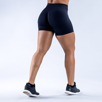 Short de sport pour femme, taille mi-haute, à séchage rapide, en nylon, pour yoga, fitness et entraînement, avec compression