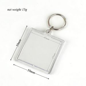 Porte-clés en acrylique personnalisé, grand format, en plastique, avec insert photo, pour cadre photo DIY, vente en gros, pas cher - Product Image 6