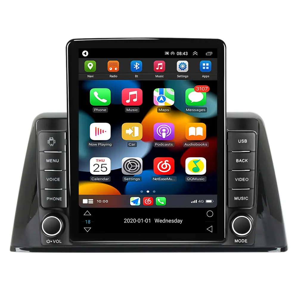 Navifly-autoradio Android 10.0, écran type Tesla, GPS, IPS, DSP, lecteur multimédia, vidéo, pour voiture Peugeot 308 (2016, 2018)