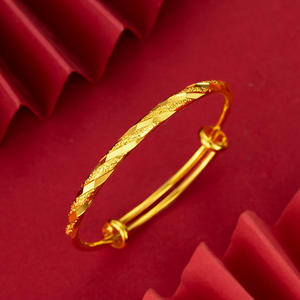 बच्चों और लड़कियों के लिए सोने के प्लेटेड बच्चे की सांस पुश-पुल कंगन - Product Image 2