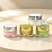 Pot à crème en acrylique à double paroi 5g 10g 15g 20g 30g, conteneur cosmétique de luxe vide pour soins de la peau avec couvercle à vis, logo personnalisé