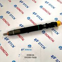 Inyector Common Rail de motor de combustible diésel genuino Original 28386106 1042200-FD020 para JAC