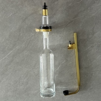 Distributeur Mural Doré de Parfum à Tête Unique en Verre 750 ml pour Huile Essentielle