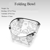 Ensemble de vaisselle pliable en PP léger, résistant aux hautes températures, écologique, pour 4 personnes, facile à nettoyer, ustensiles de cuisine