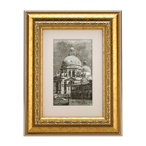 5X7 Tafelblad Of Muur Display Echt Glas Front Goud Sierlijke Klassieke Fotolijsten - Product Image 1