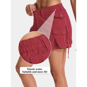 Pantaloncini Cargo da Escursionismo per Donne con Tasche Multiple <span class=keywords><strong>Bermuda</strong></span> Estivi Casual - Product Image 6
