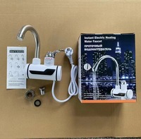 Robinet chauffe-eau électrique instantané sans réservoir avec kit de douche, boîte en carton plastique blanc 220V