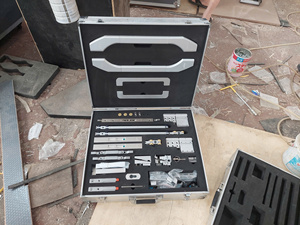 Aluminum Frame Plywood Carrying Case with Custom <b>Foam</b> <b>Padding</b> for Window Glass Hardware Fittings and Presentation Box - Product Image 5